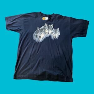 Gildan y2k three wolves nature tee